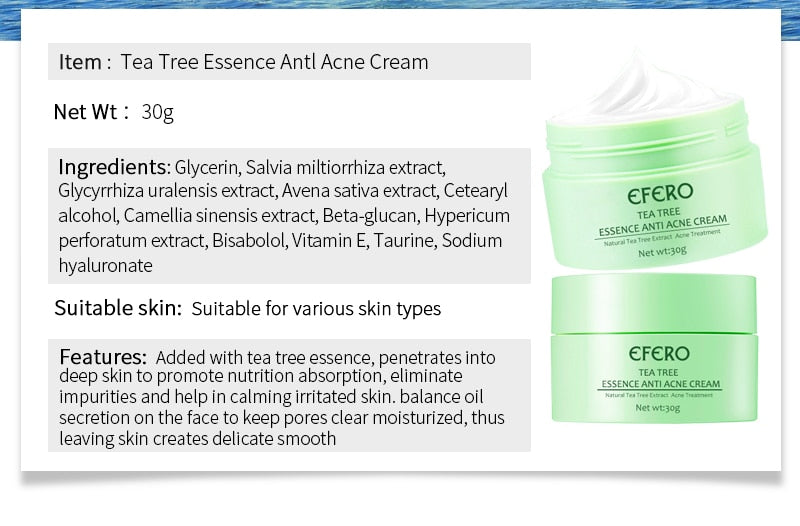 EFERO : Essence Tea Tree Crème pour le visage